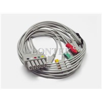 Euro type lead wire,Siemens 5 lead wire,BURDICK ECG Lead wire, 40 in. (102 cm) , 5-Ld