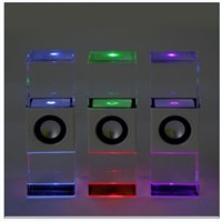 Factory sale mini portable crystal speaker ,usb audio amplifier