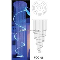 Fiber optic Light Chandelier FOC-06 with 3*075mm side twinkle lighting fiber optic calbe