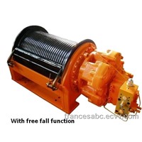 Free fall hydraulic winches