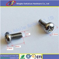 Free shipping 304 stainless steel pan head M3 Screw M3x6 Diameter 3mm Length 6mm