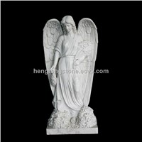 Hand Carved Large Marble Angel Statue with Wings