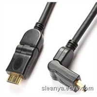 High Speed HDMI Cable AM/AM -- 180 Degree Swiver Connectors