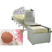 Microwave cocoa powder dryer and sterilizer machine