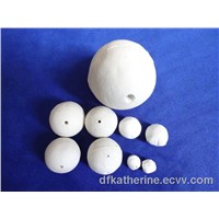 Inert perforated ceramic ball