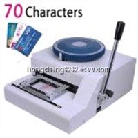 Manual 70 code ID PVC Plastic Credit Card embosser machine for plastic card