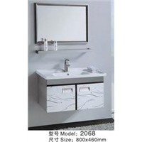 Modern stainless steel bathroom vanity