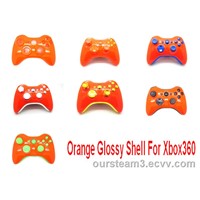 Orange Glossy Shell For Xbox 360 Game Controller