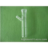 Quartz Test Tube with frosted side tube