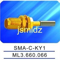 SMA female  connector ,crimp,straight,connecting 1mm insulator diameter of  cable