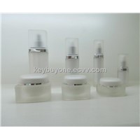 Square Acrylic Cosmetics Frosted Jar