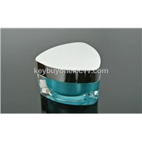 Triangle cosmetic acrylic jar 15g 30g 50g