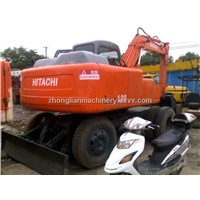 Used Hitachi Zaxi 120 wheel excavator