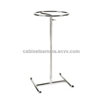 Wire Hat Display For Counter Top With Adjustable Height-Chromed