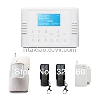 Wireless Home security GSM+PSTN dual network Telephone Line alarm system With Touch Keypad Screen