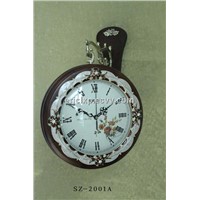 antique clock,wall clock with double-sided