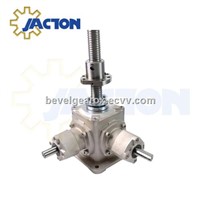 bevel gearbox jack, bevel gear jack for 2 ton load, bevel screw jack travel speed, screw jack bevel