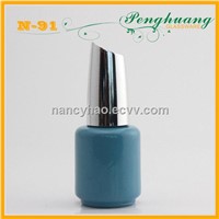 silver cap nail polish glass bottles