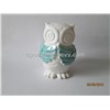 Ceramic Owl With Green Painting Effect