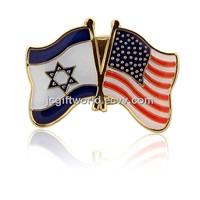 America Irasel friendship flag lapel pin