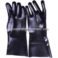 Black PVC coated/dipped work glove smooth finish Interlock liner GSP0211B