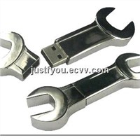 Metal Tool Spanner Customized Logo USB Disk Flash Drive 512M/1G/2G/4G/8G