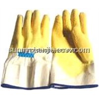 Yellow Latex coated/dipped work glove