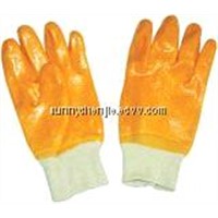 Yellow PVC coated/dipped work glove smooth finish GSP0111Y