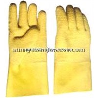 Yellow latex fully coated work glove 30cm