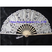 10.6 Inches White Color Wedding Fans (RH-TH96318-27)