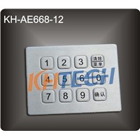 12 Keys Mini Stainless steel numeric keypad