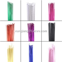 2013 christmas decorative metallic color wire/papre covered cut wire for craft