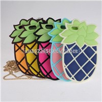 3D Pineapple With Chain Silicone Case For iPhone 5