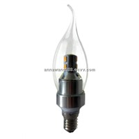 3w candle light led bulb for home decoration AC220V e14 e27