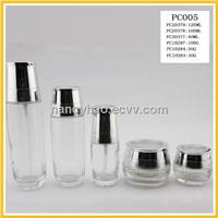 50G clear cosmetic glass bottles and jar
