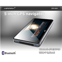5 inch portable GPS Navigator with bluetooth FM,AV in. ISDB Optional