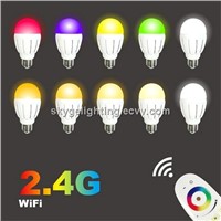 6W  Plastic Full Touch  RGB LED Bulb Light