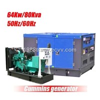 80kVA/64kw Cummins Diesel Generator Open Type/Silent Type