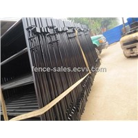 Black Power-Coating Rails Horse Panel Fence
