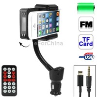 Car FM Radio Transmitter Charger Holder Handsfree Kit For iPhone5 Touch5