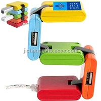 Colorful 4 Ports Folding USB Hub