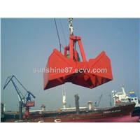 Electric hydraulic clamshell grab for marine used