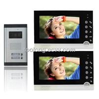 Factory Selling Video Door Phone Intercom Camera Security for 2apartments 7inch TFT Night Vision