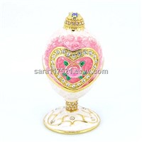 Fashion Wedding Gift Egg Shape Pewter Trinket Boxes(QF3275)