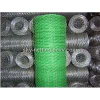 Green PVC Coated Hexagonal Wire Mesh / Chicken Wire Mesh