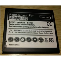 Mobile Phone Battery with 2,600mAh Capacity, Replacement for Samsung Galaxy S4 I9152