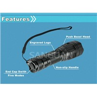 New Style t6 Rechargeable Adjustable 1000lumen Cree Police Flashlight
