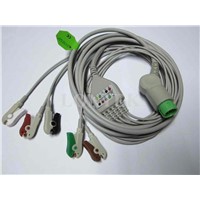 Philips one piece ecg cable IEC 5LD:I clip TPU 1 resistance ISO13485 CE approved