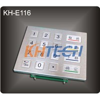 Rugged stainless steel numeric keypad