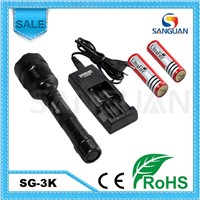 Sanguan Hot Selling 3000lm Rechargeable Flashlight Waterproof